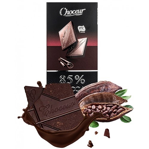 Чорний шоколад (85% какао) "Choceur" (Італія) 100г Чорний шоколад (85% какао) "Choceur" (Італія) 100г